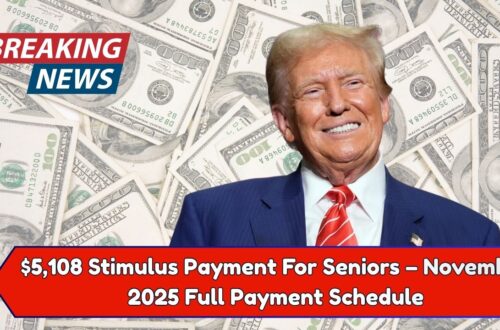 $5,108 Stimulus Payment For Seniors – November 2025 Full Payment Schedule